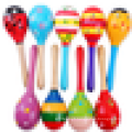 Produit promotionnel continu Orff Instrument Toys OEM / ODM Jouets éducatifs en bois Maracas Vente en gros pour les enfants